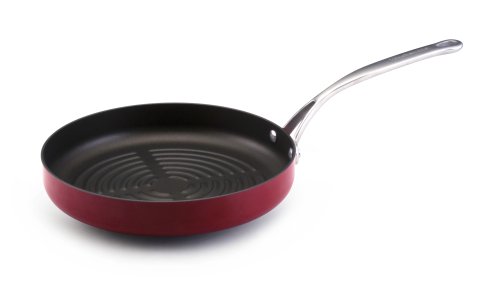 KitchenAid Gourmet Reserved Hard Base 11-Inch Deep Round Grill Pan, Red