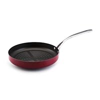KitchenAid Gourmet Reserved Hard Base 11-Inch Deep Round Grill Pan, Red