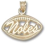 Florida State Seminoles Pierced Noles Football Pendant - 14KT Gold Jewelry