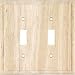 GE Double Switch Wall Plate Traditional Unfinished Wood - GE 51585