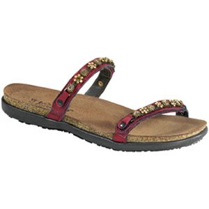 Naot Mona Womens Comfort Walking Sandals (36 M EU, Flame Shimmer Leather)