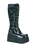 Goth Platform Knee High Buckle Boots - Mens 10