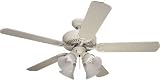 Monte Carlo 5BS52TA Builder Supreme Textured Antique White Builder Ceiling Fan 52 Blade Span