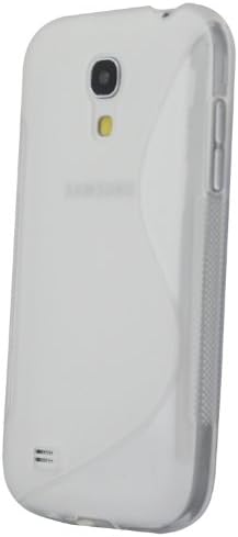 Iwotou Samsung Galaxy S4 Mini S-Line Wave Design Rubber Skin Soft TPU Gel Case Cover Compatible With GT- i9190 GT- i9192 GT- i9195 + Accessories (Galaxy S4 mini, Clear)