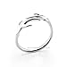 925 Sterling Silver Deer Adjustable Knuckle Antler Ring 1.4g