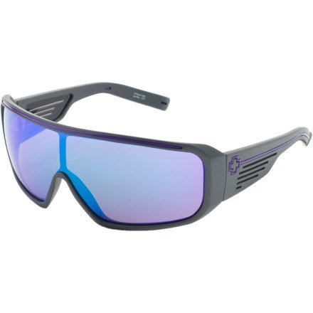 Spy Tron Sunglasses Matte Grey/Grey Multi Layered Green, One Size On Sale