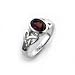 Sterling Silver Celtic Knot and Genuine Red Garnet Ring Size 4(Sizes 4,5,6,7,8,9,10,11)