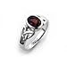 Sterling Silver Celtic Knot and Genuine Red Garnet Ring(Sizes 4,5,6,7,8,9,10,11,12)