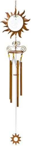 Headwind Consumer Products 830-1323 Solar Wind Chime Color Changing Copper Sun