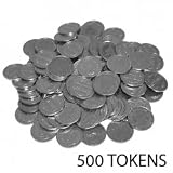 500 Pack Of Skill Stop Machine Tokens (Silver) (.12