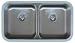 Karran Undermount Stainless Sinks: Equal Double Bowl