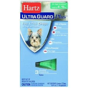 Huge save onfleas in puppies Hartz Advanced Care Flea & Tick Drops Plus for Dogs and Puppies Weighing 4-15 lbs , 3 - 1.1 cc (0.04 fl oz) tubes