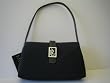 Lauren by Ralph Lauren silk-like nylon handbag with leather trim