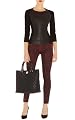 Faux Leather and Jersey Top