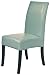 New Pacific Direct Valencia Leather Chair with Flat Top, Blue