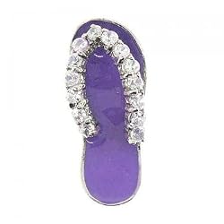 Ladies Sandal Flip Flop Pendant CZ and Sterling Silver 925