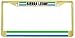 Sierra Leone Flag Gold Tone Metal License Plate Frame Holder