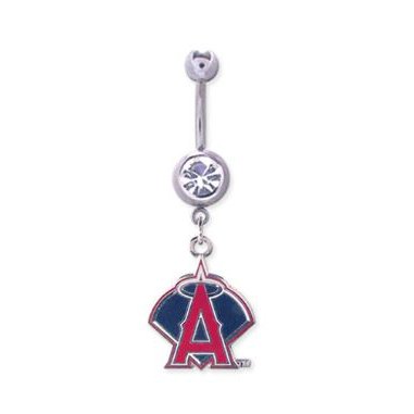 Los Angeles Angels 316L Surgical Steel Belly Ring - 14G - 5/8 Inch Bar Length - Sold Individually