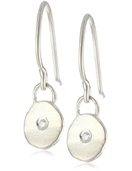 Katie Diamond "Lucie" Sterling Silver Sequin Diamond Earrings