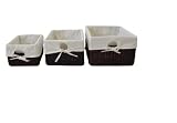 Set of 3 Dark Weave Baskets