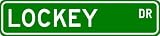 LOCKEY Street Sign ~ Personalized Family Lastname Sign ~ Gameroo...