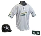 Oakland Athletics MLB Youth Helmet and Jersey Set