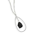 17.5" Black Onyx Drop Necklace