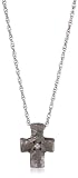 Avindy Jewelry Chocolate Silver Diamond Cross Necklace