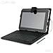 iRulu Artificial Leather Case & USB Keyboard for 7 inch 16:9 Android Tablet pc with 2 USB adapter cable