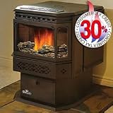 Napoleon Painted Black Pellet Stove with Black Door - NPS40