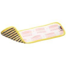 Rubbermaid Commercial FGQ81000 Hygen Microfiber Single-Sided Super Scrubber Mop, 20" Length x 5.5" Width x 0.5" Height, Yellow