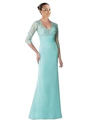 Plus Size V-neck Lace Floor Length Chiffon Evening Dress/Mother-of-the-Bride Dress/Prom Dress/Party Dress 