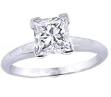 1.22CT F-G color SI2 Clarity Diamond Engagement Ring 14KT White Gold Setting