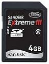 SanDisk 4 GB Extreme III SDHC Card (SDSDRX3-4096-A21, Retail Package)