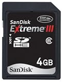 SanDisk 4 GB Extreme III SDHC Card (SDSDRX3-4096-A21, Retail Package)