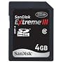 SanDisk 4 GB Extreme III SDHC Card (SDSDRX3-4096-A21, Retail Package)