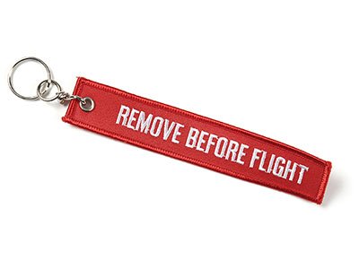 Pilot Aviation Key Chain - Remove Before Flight - Woven High Quality Key Tag - Free Domestic Shipping Applied at Checkout!