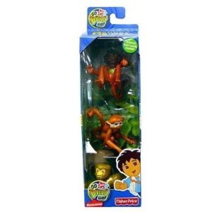 Go Diego Go! Safari Monkey Figure 3-Pack (Capuchin, Squirrel Monkey & Pygmy Marmoset)