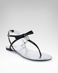 bebe Logo Heart Animal Flat Sandal