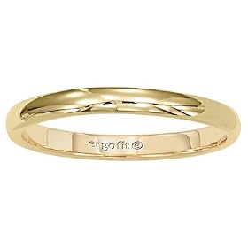 ArtCarved Plain Ergofit Band Ladies 2.5mm Comfort Fit 14 Karat Yellow Gold #11-EIR025F_L