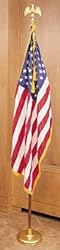 ANNIN & COMPANY COMPLETE MOUNTED US FLAG 4X6 9FT POLE