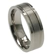 Titanium Ring combination of matte and shiny polish. Width: 7mm Titanium Ring combination of matte and shiny polish. Width: 7mm