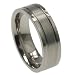 Titanium Ring combination of matte and shiny polish. Width: 7mm