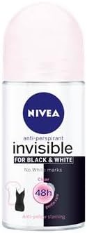 Nevia Deodorant Roll on for Black and White Shirt Clear 50 Ml, 1.69fl.oz -2 Per Pack