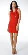 Sassy Short Trendy Dressy Party Halter Dress with Sassy Contrast Zipper Effect from Hot Fash Dresses - ZIPPITY Red