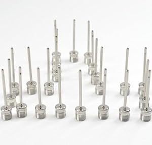 Cosmos Pack of 25 Metallic Air Inflation Needle for Sport Football/Basketball/Soccer/GYM with Cosmos Fastening Strap