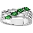 14K White Gold Tsavorite Ring