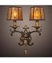 Fine Art Lamps Epicurean 406950 Mica 2-LT 120w (21"H x 17"W) Sconce Light Charred Iron with Brulee