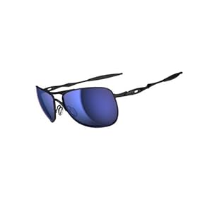 Oakley mens Crosshair OO4060-11 Iridium Polarized Sport Sunglasses,Matte Black/Ice,55 mm