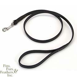 Coastal Pet Circle T Oak-Tanned Leather Dog Leash / Lead (Black, 4 ft. L x 1 Inch W)